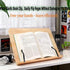 ZYEUNAGNB 8 (11x7.9inch) Reading Rack Wooden Bookshelf - Book Stand Foldable with Adjustable Positions and Page