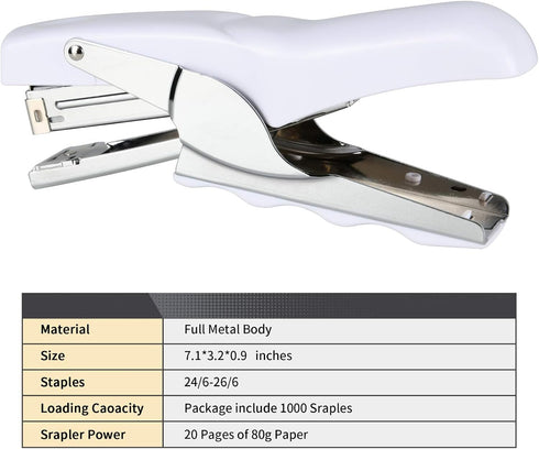 Stapler with 1000 Staples, Plier Stapler, Save 60% Power, Good for Stapling at Home, School, or Warehouse