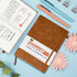 Lined Journal Notebook, 200 Pages, A5 College Ruled, Leather Hardcover, Thick Classic with Pen Loop, Brown