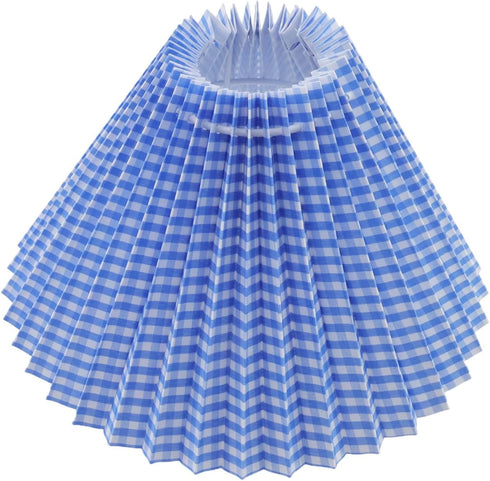 KUMGROT Mini Pleated Lamp Shade for E26/E27, Small Scalloped Lamp Shade Replacement