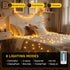 65.6ft 150 16ft 8 IP44 RaThun Warm White Globe String Lights, LED with Extended Lead Wire & Remote, Modes, Waterproof