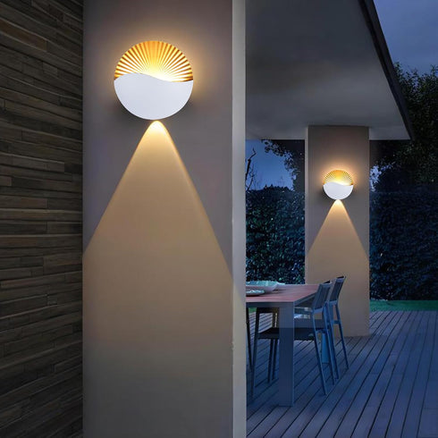 12W 3000K Kawell Modern Creative LED Wall Sconce Waterproof Wall Light Indoor Outdoor Wall Lamp Sunrise Effect Art Deco