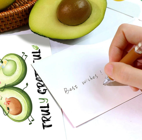 Obbyidk 48 Set 4 6 Funny Pun Thank You Cards with Envelopes And Stickers, Bulk Boxed Thank You Cards, x in,Thank You