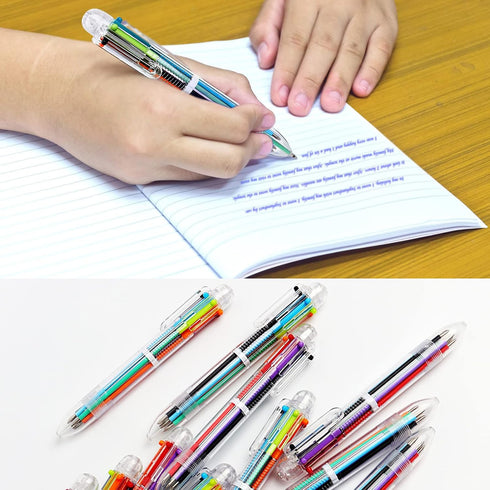 Mluchee 100 Pack Multicolor Pens, 6-in-1 Party Favors, Bulk Fun Pens for Adults and Students