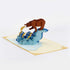 CUTE POPUP Bear Catching Salmon Father's Day Card, Happy Birthday Popup Card, Handmade Greeting Card for Family and