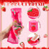 AmazingSpark Milk Carton Pencil Case Silicone Strawberry Graduation Pencil Pouch Waterproof Pen Bag Cute Standing