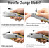 XW Heavy Duty Auto-loading Utility Knife,3-position Retractable Box Cutter with Total 5 Blades by XW