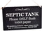 Stylish Black and White SEPTIC TANK Sign | Notice for Toilet | Bathroom | W.C