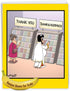 NobleWorks Jumbo Humorous Thank You Greeting Card, 8.5 x 11 Inch, 1 Pack, Thankya J3757