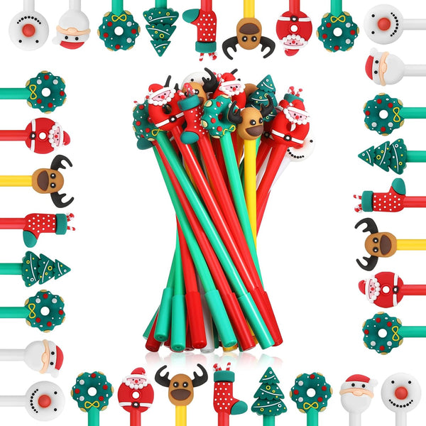 Zonon 48 Pieces Christmas Gel Ink Pens, Novelty Rollerball Pens with Christmas Characters for Office Supplies
