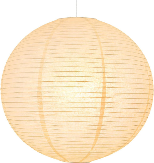 19.68" White Round Paper Lanterns, Chinese/Japanese Paper Lantern Pendant Light, Large Hanging