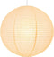 19.68" White Round Paper Lanterns, Chinese/Japanese Paper Lantern Pendant Light, Large Hanging
