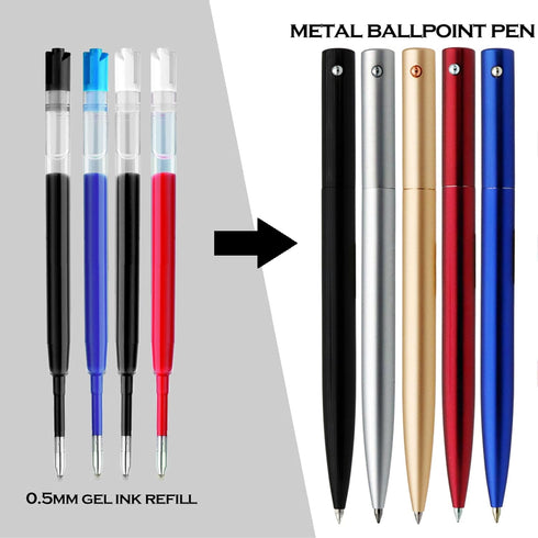 DunBong G2 Gel Ink Pen Refills, 0.5mm Fine Point, Pack of 5, Red