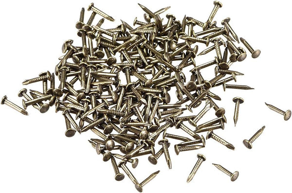 uxcell Small Tiny Nails 1.2x8mm(DxL) for Wooden DIY Decorative Pictures Boxes Household Accessories, Bronze Tone 300pcs