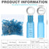 300 Pcs Heat Shrink Ring Terminals #10 Blue 16-14 AWG Electrical Connectors Ring Connector Clear 10 AWG Wire Connectors, Waterproof and Insulated (Ring 10")