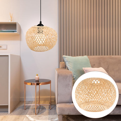 Vintage Bamboo Hanging Chandelier Lamp Shade