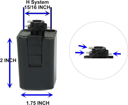 120V 2 H880-BK H System Single Circuit Pendant Track Adapter - for Pendant with Wire Cord AMP (Black)