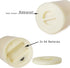 2 Set 3x3 Inches Waterproof Outdoor Battery Operated Flameless LED Pillar Candles with Remote Flickering Plastic