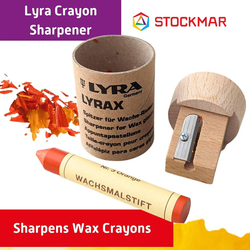Lyra Stockmar Stick Crayon Sharpener, Jumbo Crayon Sharpener for Large Beeswax Crayons - Made in Germany