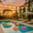 38Ft 15 Commercial G40 Bulbs, Minetom Solar Outdoor Lights - LED Waterproof Solar String Lights with USB Port and Cable