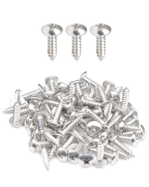 #6 x 1/2" Wood Screws, 100PCS Truss Head Phillips Self Tapping Screws, 18/8 Stainless Steel by IMSCREWS