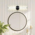 Dimmable 360 Lanhall LED Bathroom Light Fixture Modern Black Vanity Light Over Mirror Acrylic Wall Sconce Lights