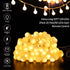 2-Pack 52FT 120LEDs 26FT 60LEDs 8 Battery Operated LED Globe String Lights, Total - Each Mode Waterproof Christmas