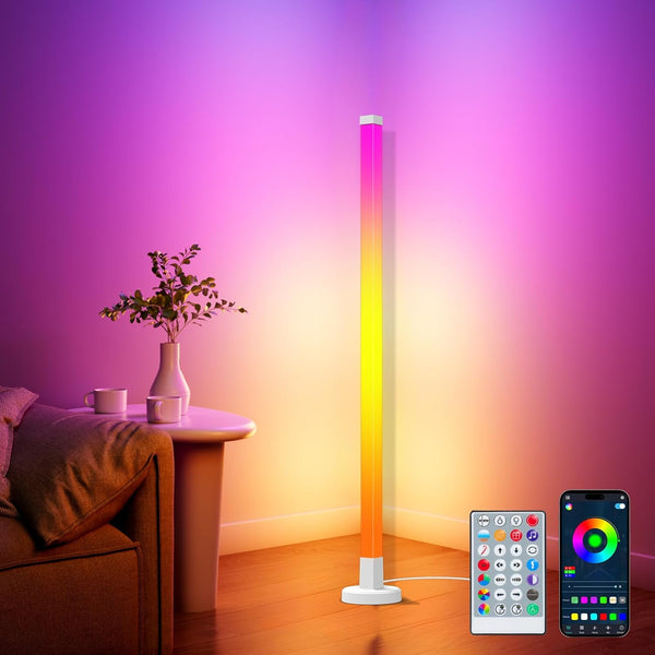 Dengfire Corner Floor Lamp, Smart RGB LED Corner Lamp with App & Remote