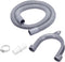 MECCANIXITY Washing Machine Drain Hose Extension Kits 3.28ft Gray - Includes Extension Adapter, U-Bend Hose Holder, 2