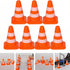 Essivox 14Pcs Set, Mini Traffic Cone Construction Safety Barriers, Road Block Cones, Model Props