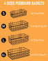 INCLY 4 Pack Pegboard Baskets Bins Set, Square Style Black Metal Wire Basket for Peg Board Organizing Tools
