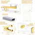 Gold Office Supplies,UPIHO Gold Desk Accessories,Stapler and Tape Dispenser Set with Large Stapler,Tape Dispenser, Staple Remover, Staples, Clips,Scissor,Pen and Sticky Notes,Gifts for Office Clerks by UPIHO