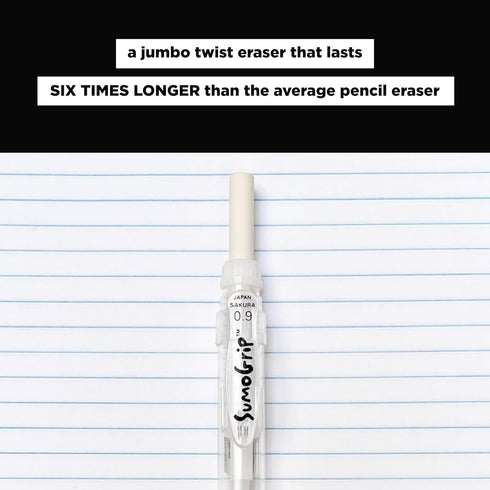 SAKURA SumoGrip Mechanical Pencil, 0.5 mm, Ergonomic with Comfort Grip, Clear Blue