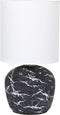 Simple Designs LT1170-BLK 12.4" Chic Glow Rounded Marble Inspired Concrete Table Lamp