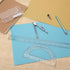JJUNW Set, 3 12Inch Geometry Pcs Geometry Tools with Drawing Compass Clear Plastic Ruler Protractor Math Ruler