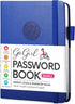 GoGirl Password Book with Alphabetical Tabs - Internet Address & Password Keeper Logbook, Pocket Size, Royal Blue