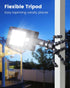Thumok 60 3 (1) Solar Fence Lights Outdoor, LEDs Motion Sensor Security Light with Flexible Octopus Tripod, Lighting
