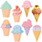 wonmon 40PCS Ice Cream Cutouts for Bulletin Board Decoration, Summer Ice Cream Paper