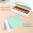 Pencil Box for Office Supplies Storage Organizer Box, Double Layer Large Capacity Pencil Boxes, Plastic Crayon Box with