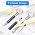 Zonon 4 Pieces 6 in 1 Multitool Tech Tool Pen with Ruler, Two-head Ballpoint Refills for Office Staff, Construction