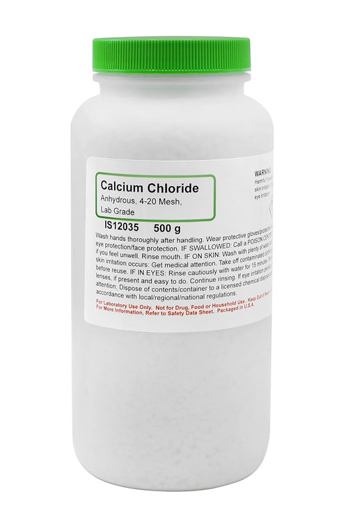 Innovating Science Anhydrous Calcium Chloride, 500g, 4-20 Mesh, Laboratory-Grade Powder