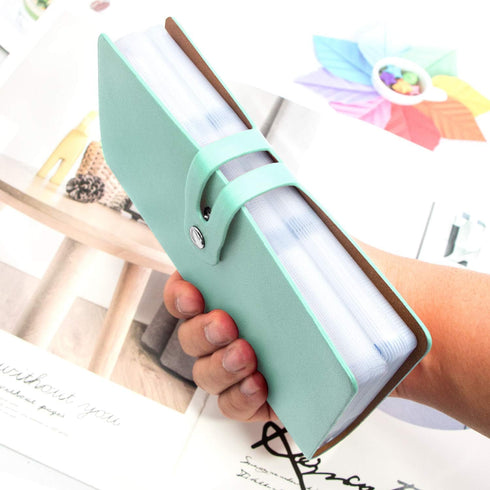 Padike RFID Credit Card Holder, Business Card Organizer with 96 Card Slots, Light Green Credit Card Protector