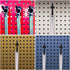 80pcs J-Shaped Pegboard Hooks for Garage Tool Storage Heavy Duty Black Plastic Peg Hooks for Peg Board Wall Hanging