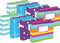 Barker Creek Happy Designer File Folders, Set of 24, Multi-Design with Bright Patterns, Letter-Size