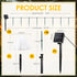 Grinsvalley 50LED 23FT 8 Mushroom Solar Lights for Garden Outdoor Solar Powered Garden String Lights Waterproof