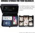 9.84"x 7.87"x 3.54" KYODOLED Large Cash Box with Combination Lock Safe Metal Money Box with Money Tray for Security