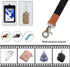 Long Neck Leather Lanyard Keychains with Metal Clasp, Durable ID Badge Strap for Car Keys, Card Holder, Wallet