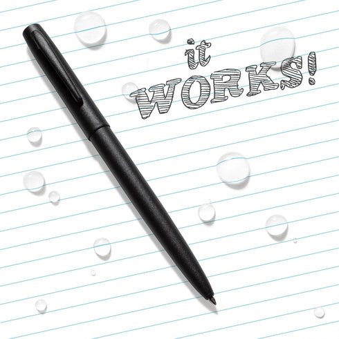 Rite in the Rain Weatherproof Clicker Pen, Black Metal, Black Ink (No. 97)