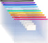 Tamaki 10 Pack Plastic Envelope Poly Zip Envelopes, A4 Size, Letter Size, for School Office Supplies, 10 Color (13x9.5)