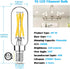 Mlambert 12 Pack Dimmable T6 Bulbs,4W 40W e12 Bulb 4000K,Clear 4W E12 Chandelier,E12 LED Equal Candelabra Light Edison